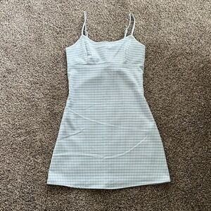 Brandy Melville John Galt NWT blue plaid dress